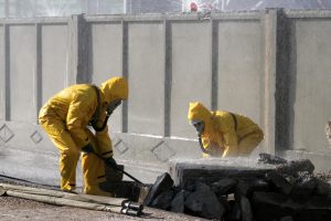 Man In Chemical Protection Suit